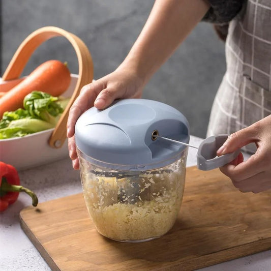 5 Blade Manual Food Chopper – Vegetable & Fruit Cutter
