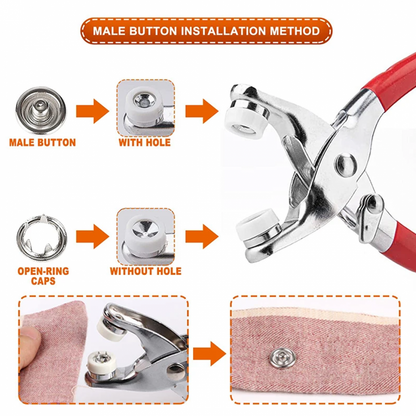 Snap Button Plier Set