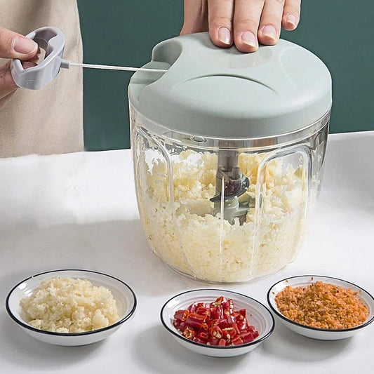 5 Blade Manual Food Chopper – Vegetable & Fruit Cutter