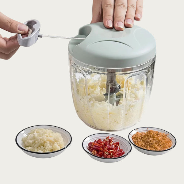 5 Blade Manual Food Chopper – Vegetable & Fruit Cutter