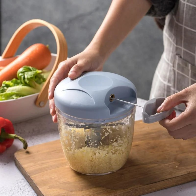 5 Blade Manual Food Chopper – Vegetable & Fruit Cutter