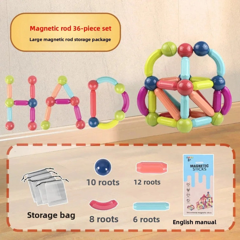 Magnetic Toys 25-Pcs Set – Creative Building Blocks for Kids Learning & Sensory Play