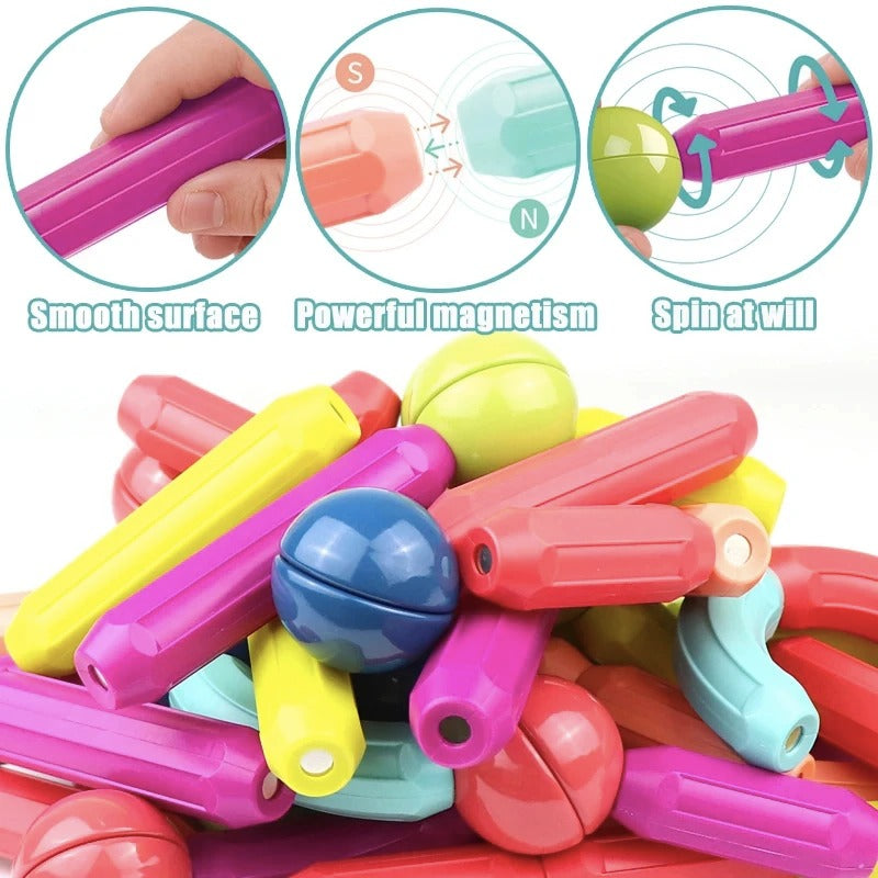 Magnetic Toys 25-Pcs Set – Creative Building Blocks for Kids Learning & Sensory Play