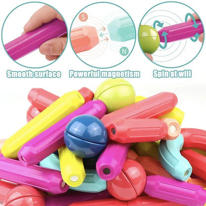 Magnetic Toys 25-Pcs Set – Creative Building Blocks for Kids Learning & Sensory Play