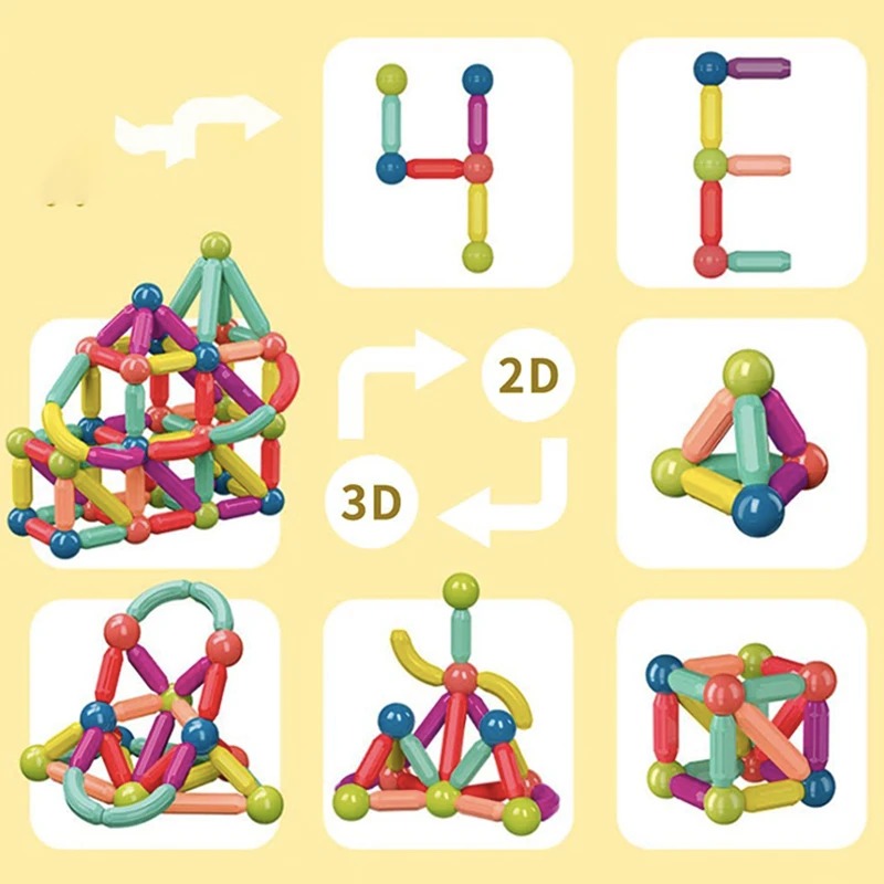 Magnetic Toys 25-Pcs Set – Creative Building Blocks for Kids Learning & Sensory Play