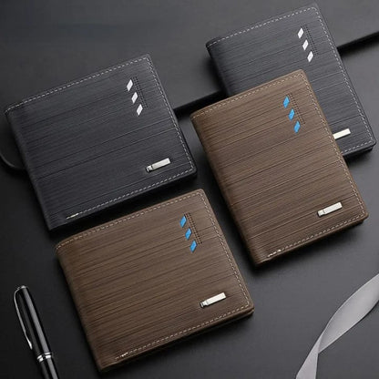 Men's Striped Short Wallet