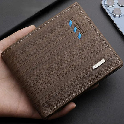 Men's Striped Short Wallet