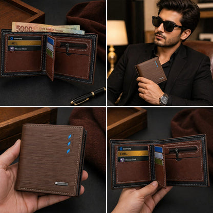 Men's Striped Short Wallet