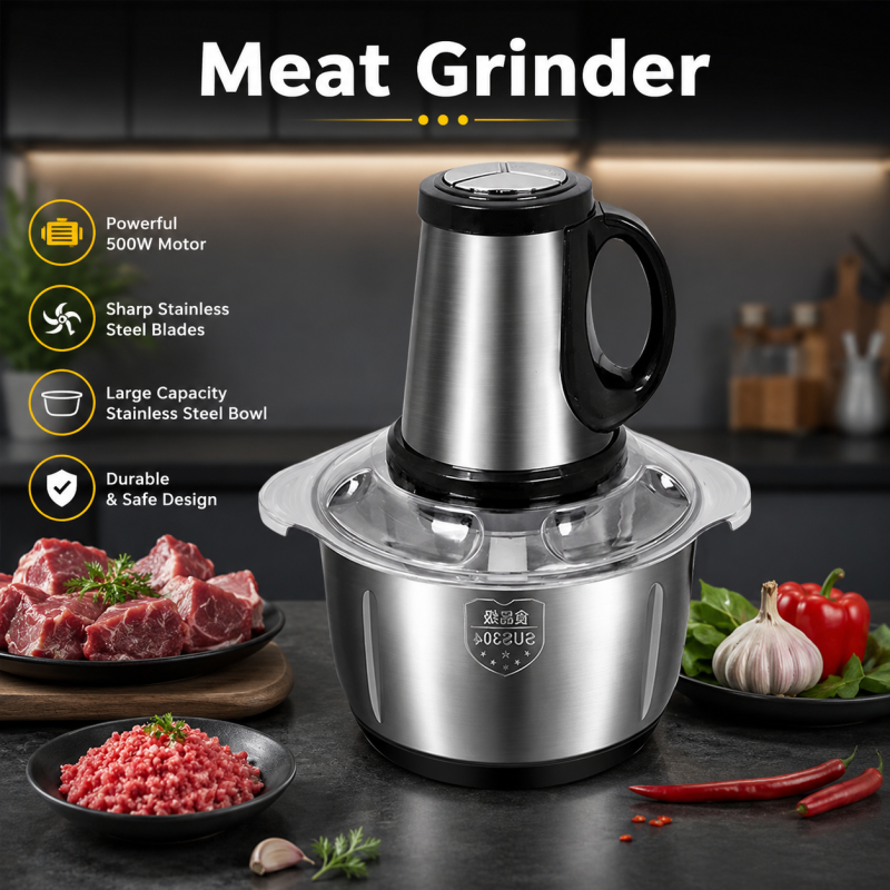 Silver Crest 3L Electric Chopper – 4 Blades Heavy Duty Meat & Vegetable Chopper