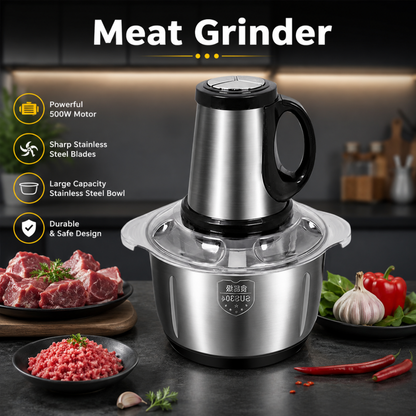 Silver Crest 3L Electric Chopper – 4 Blades Heavy Duty Meat & Vegetable Chopper
