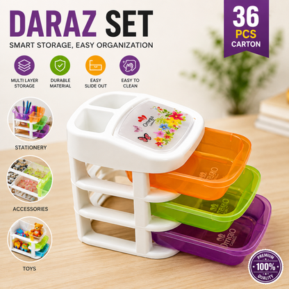 3-Tier Rainbow Storage Organizer Box