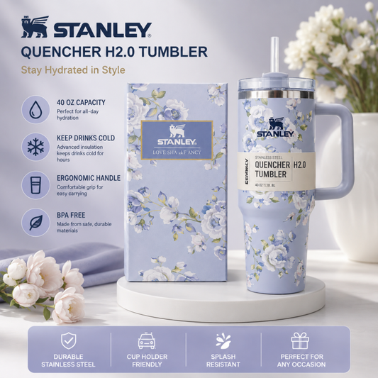 40oz Stainless Steel Insulated Tumbler | Hot & Cold Water Bottle | Leakproof Travel Cup | Reusable Flask