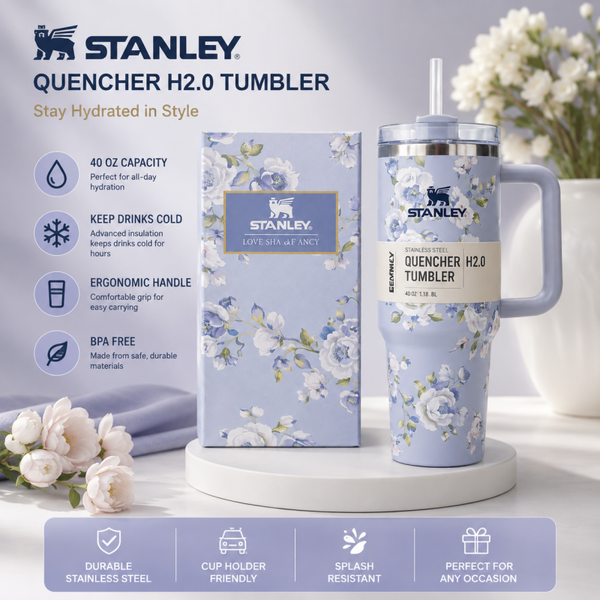 40oz Stainless Steel Insulated Tumbler | Hot & Cold Water Bottle | Leakproof Travel Cup | Reusable Flask