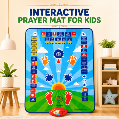 Kids Educational Prayer Mat Namaz Learning Janamaz for Children