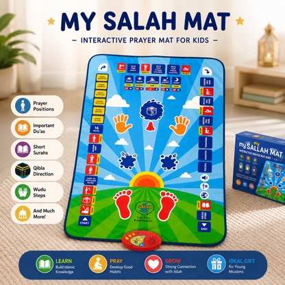 Kids Educational Prayer Mat Namaz Learning Janamaz for Children