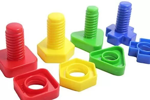 Jumbo Plastic Nuts & Bolts – 24 Pieces