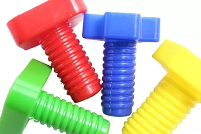 Jumbo Plastic Nuts & Bolts – 24 Pieces