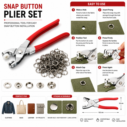 Snap Button Plier Set