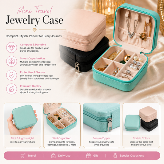 Mini Travel Jewelry Case
