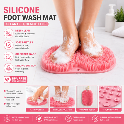 Silicone Foot Wash Scrubber Mat