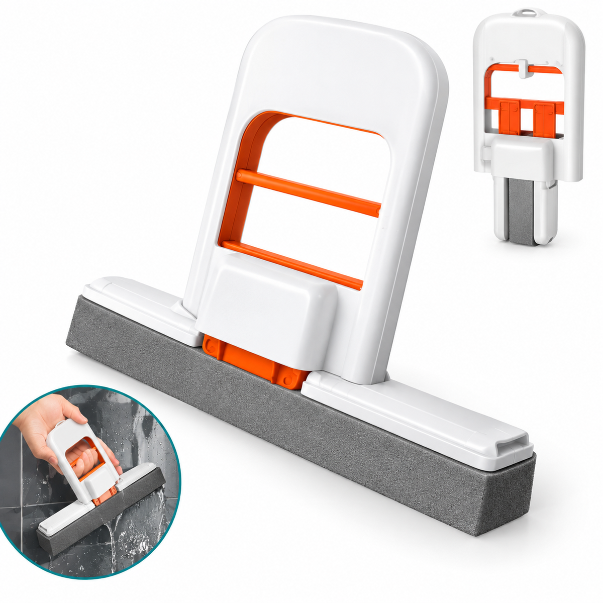 Foldable Mini Mop - Portable Self-Squeezing Wet & Dry Cleaning Mop