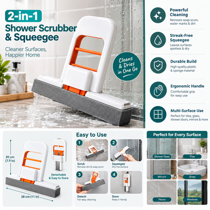 Foldable Mini Mop - Portable Self-Squeezing Wet & Dry Cleaning Mop