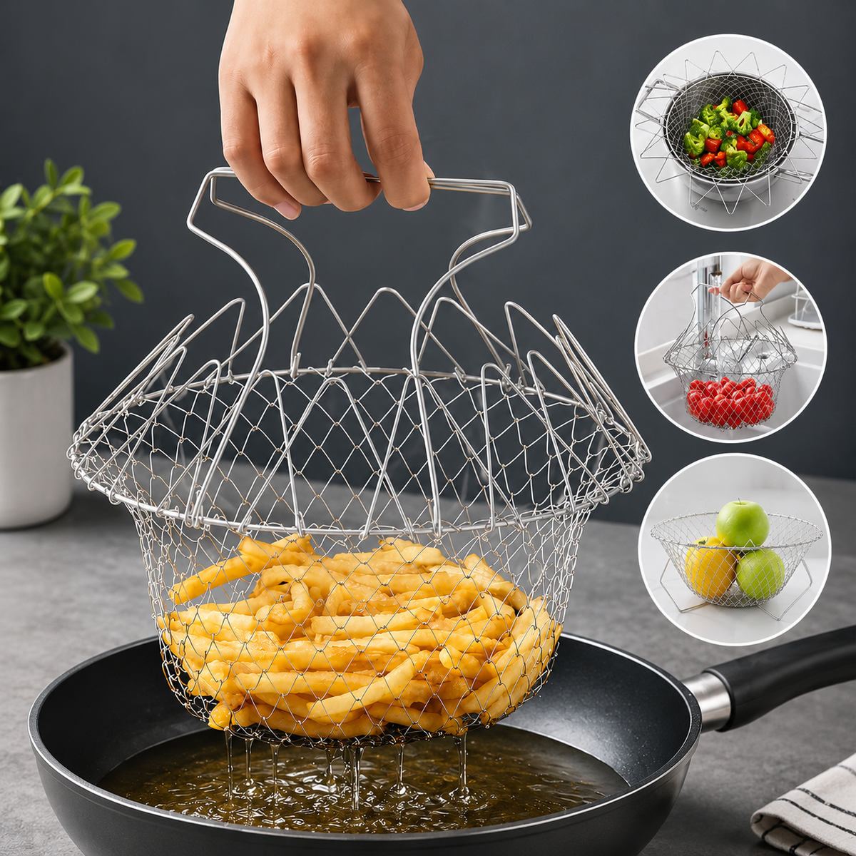 Chef Basket 12-In-1 Kitchen Tool