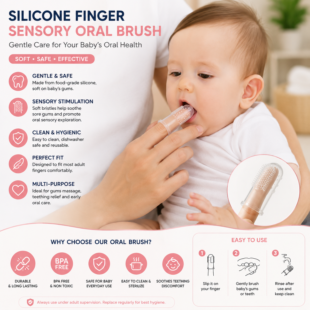 Silicone Finger Sensory Oral Brush