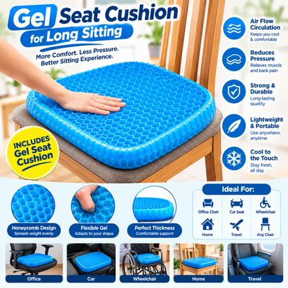 Gel Seat Cushion for Long Sitting | Honeycomb Egg Seat Cushion