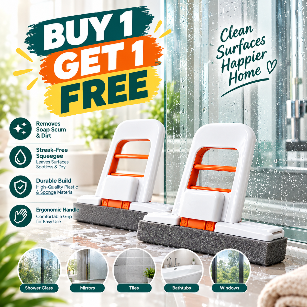 Foldable Mini Mop - Portable Self-Squeezing Wet & Dry Cleaning Mop