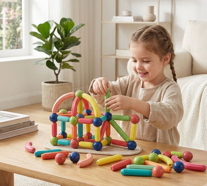 Magnetic Toys 25-Pcs Set – Creative Building Blocks for Kids Learning & Sensory Play