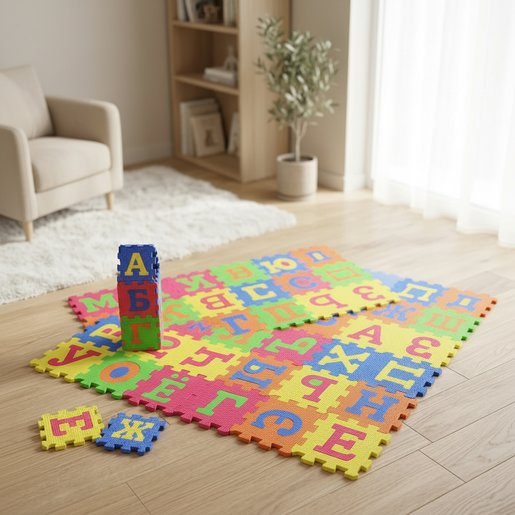 Baby Foam Puzzle Mat – Soft Interlocking Floor Play Mat for Kids