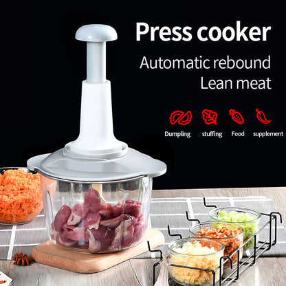 Hand Press Vegetable Chopper 2L