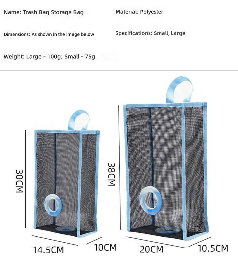 Hanging Shopper Bag Holder | Mesh Plastic Bag Dispenser & Storage Organizer