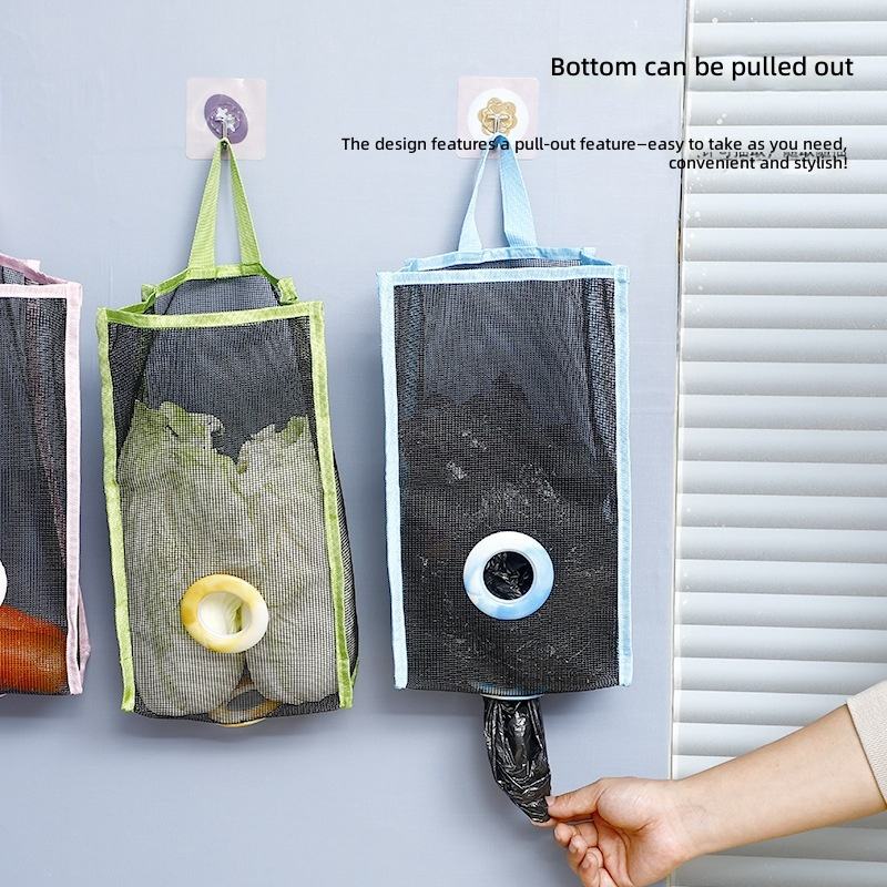 Hanging Shopper Bag Holder | Mesh Plastic Bag Dispenser & Storage Organizer