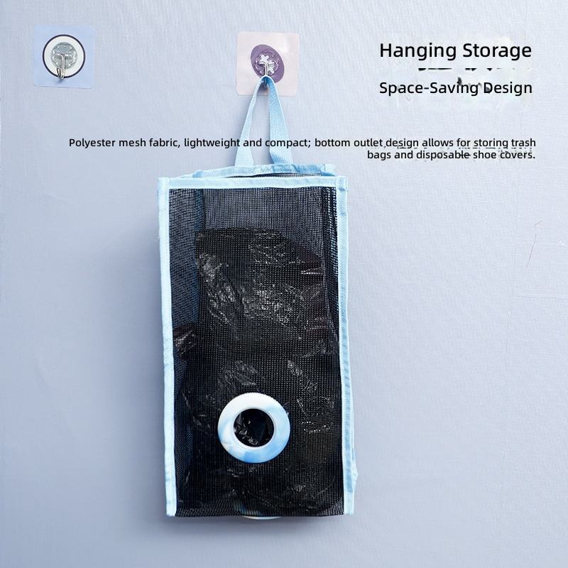 Hanging Shopper Bag Holder | Mesh Plastic Bag Dispenser & Storage Organizer