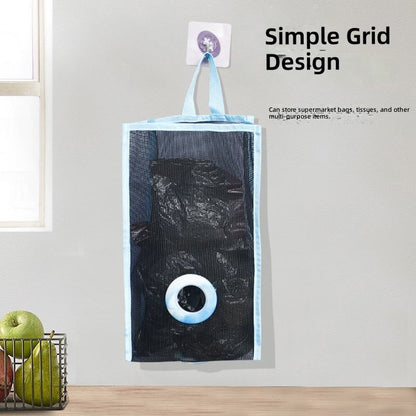 Hanging Shopper Bag Holder | Mesh Plastic Bag Dispenser & Storage Organizer
