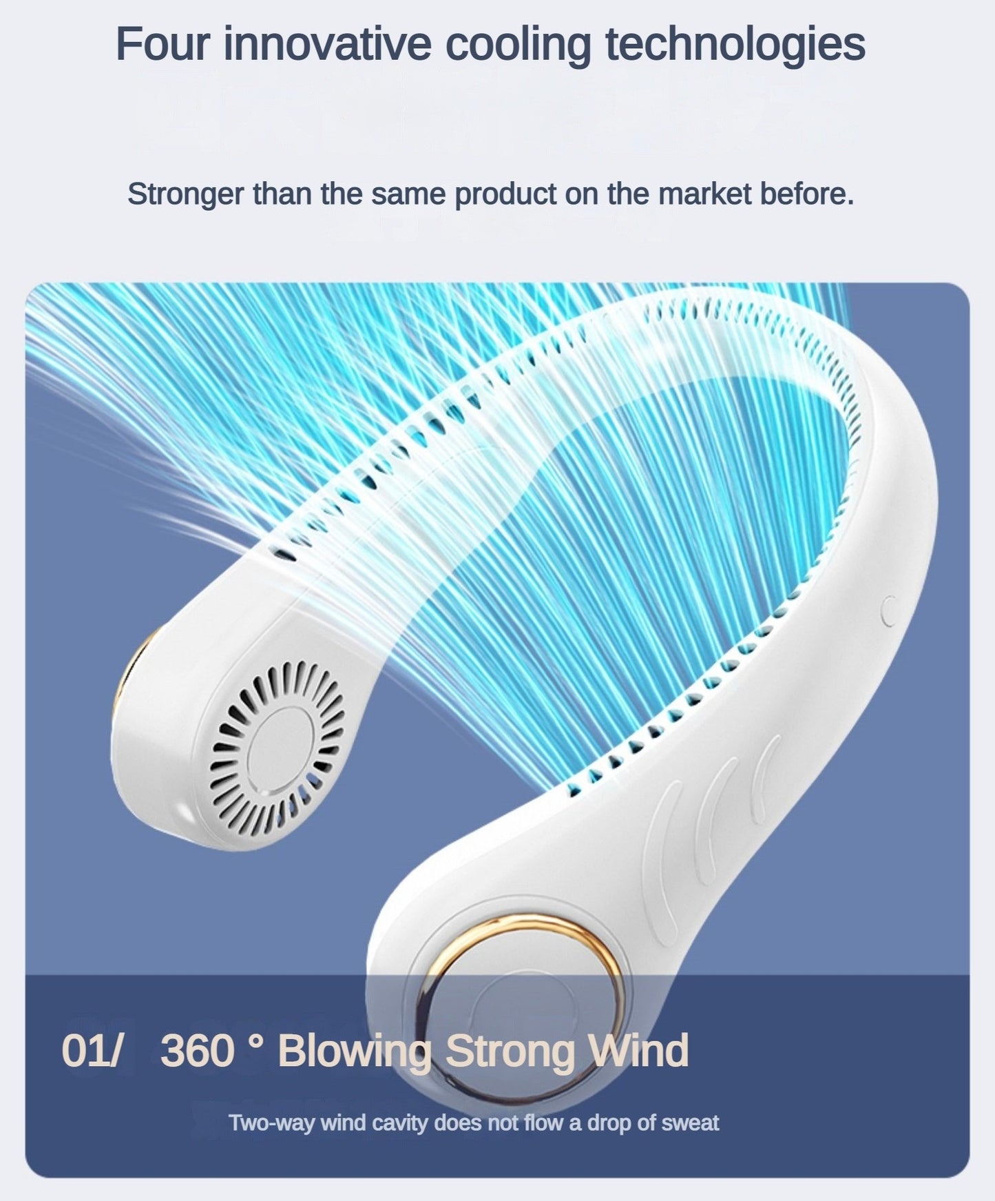 Portable Neck Fan – Hands Free Cooling Fan