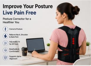 Adjustable Posture Corrector Belt for Men & Women | Back Support Brace for Neck, Shoulder & Upper Back Pain Relief